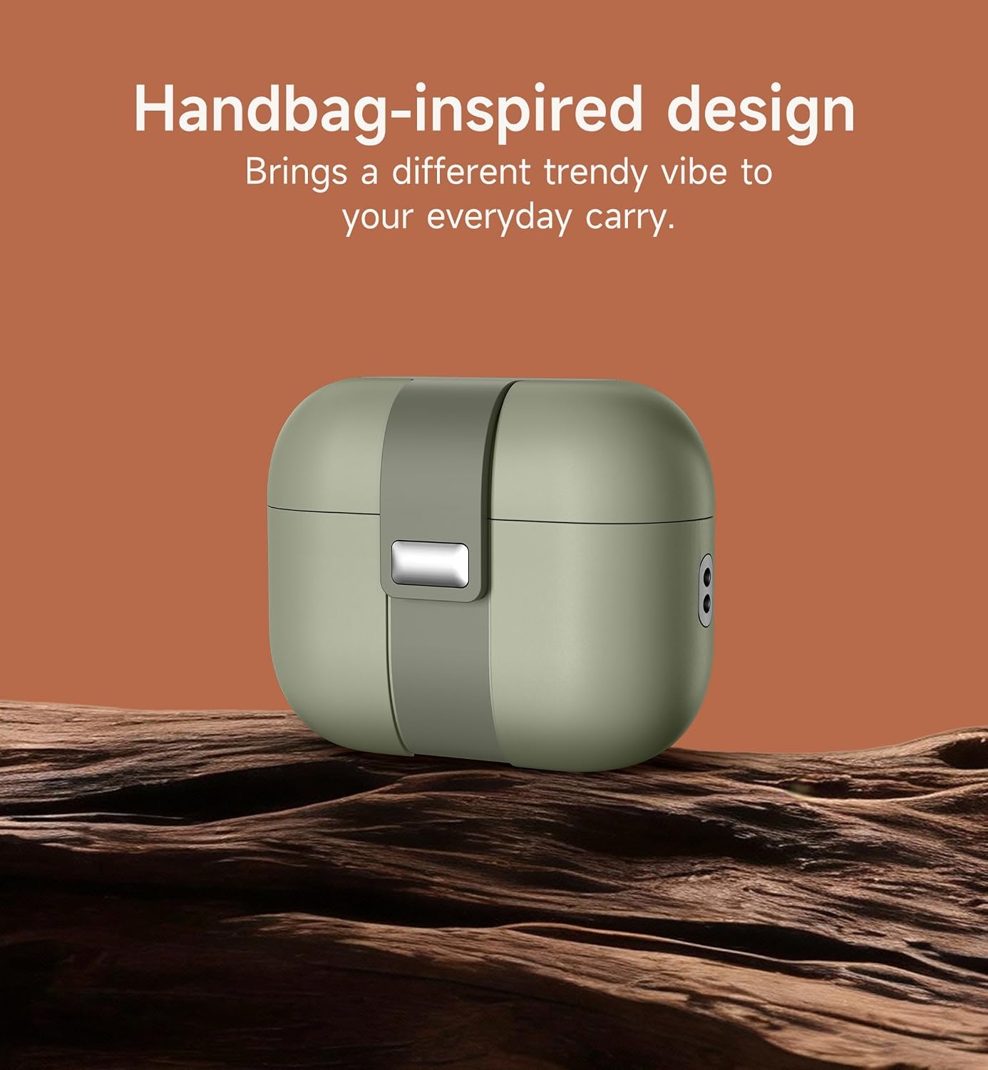 SURITCH for AirPods Pro 3 Case (2025), Magnetic Lock Bumper Cases Compatible with Airpods Pro 3rd Generation, Rugged Protective Cover with Stylish Hanging Lanyard Cases for Women Men, Green