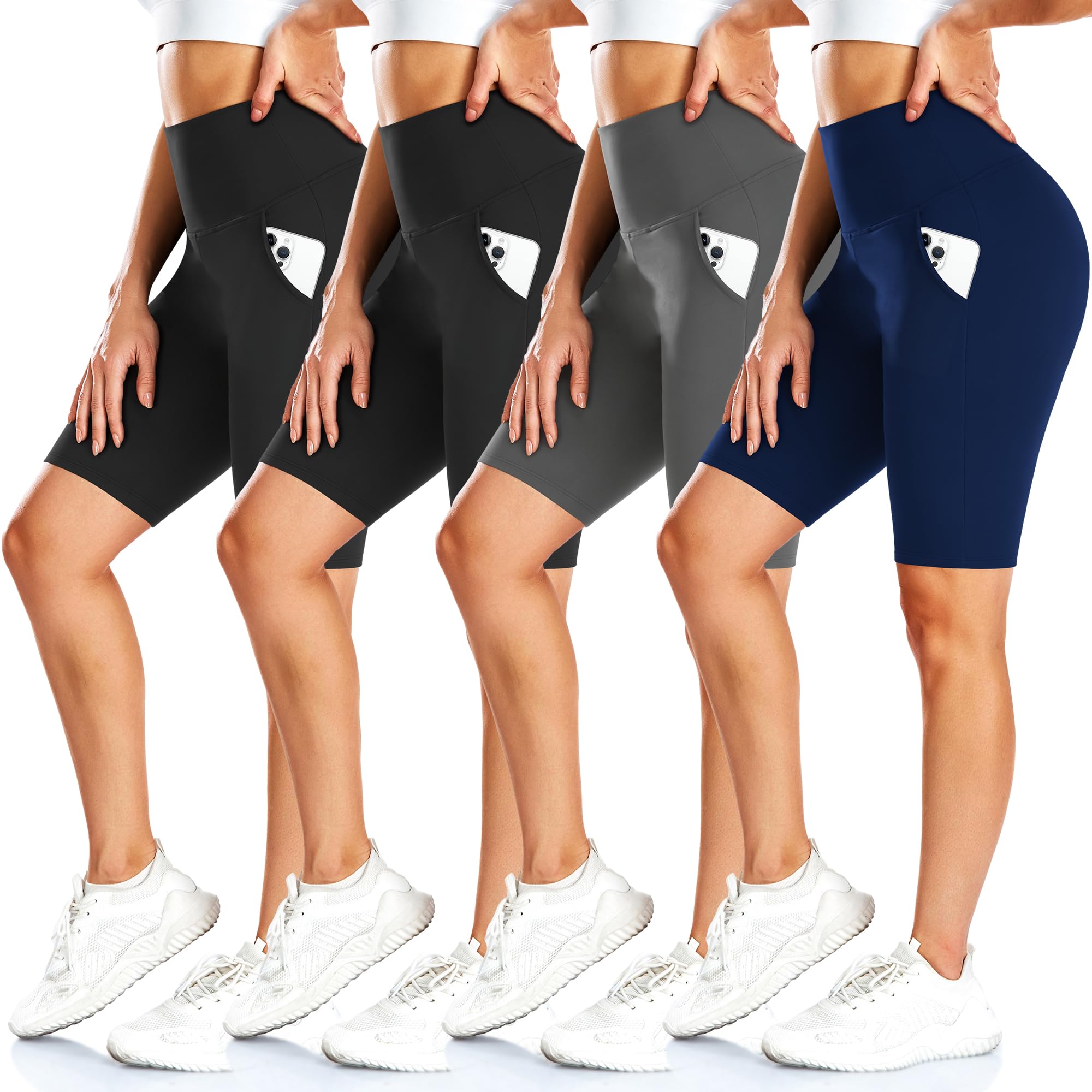 Women's Out Pocket High Waist Yoga Pants,Tummy Control,Pocket Workout Yoga Pants-image-26