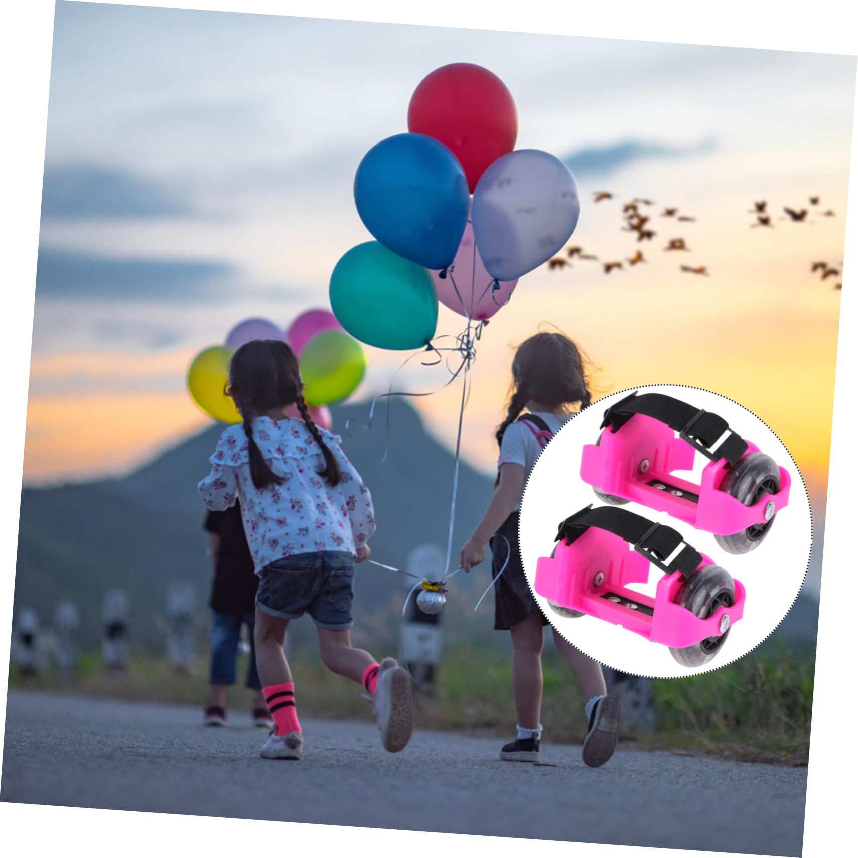 HONMEET Adjustable Skate Shoes Boys and Girls Skate Roller Children's Outdoor Sports Shoes