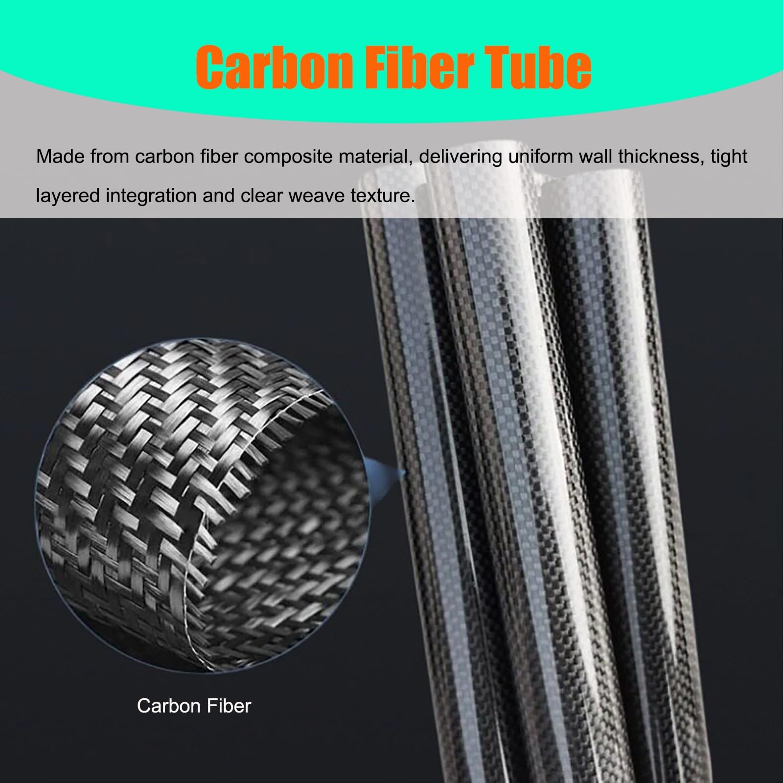 AMUFJJ Tubo De Fibra De Carbono Tubo De Fibra De Carbono con Diámetros Exteriores De 6, 8, 16, 20, 28, 30, 34, 40, 46 Y 58 mm; Varilla De Fibra De Carbono con Acabado Liso Brillante(40x36x1000MM)