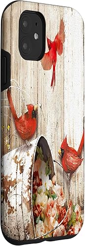 Miniatura 9 de Funda para iPhone 14 Cardinal Bird Love With Flower Cute Bird For Women