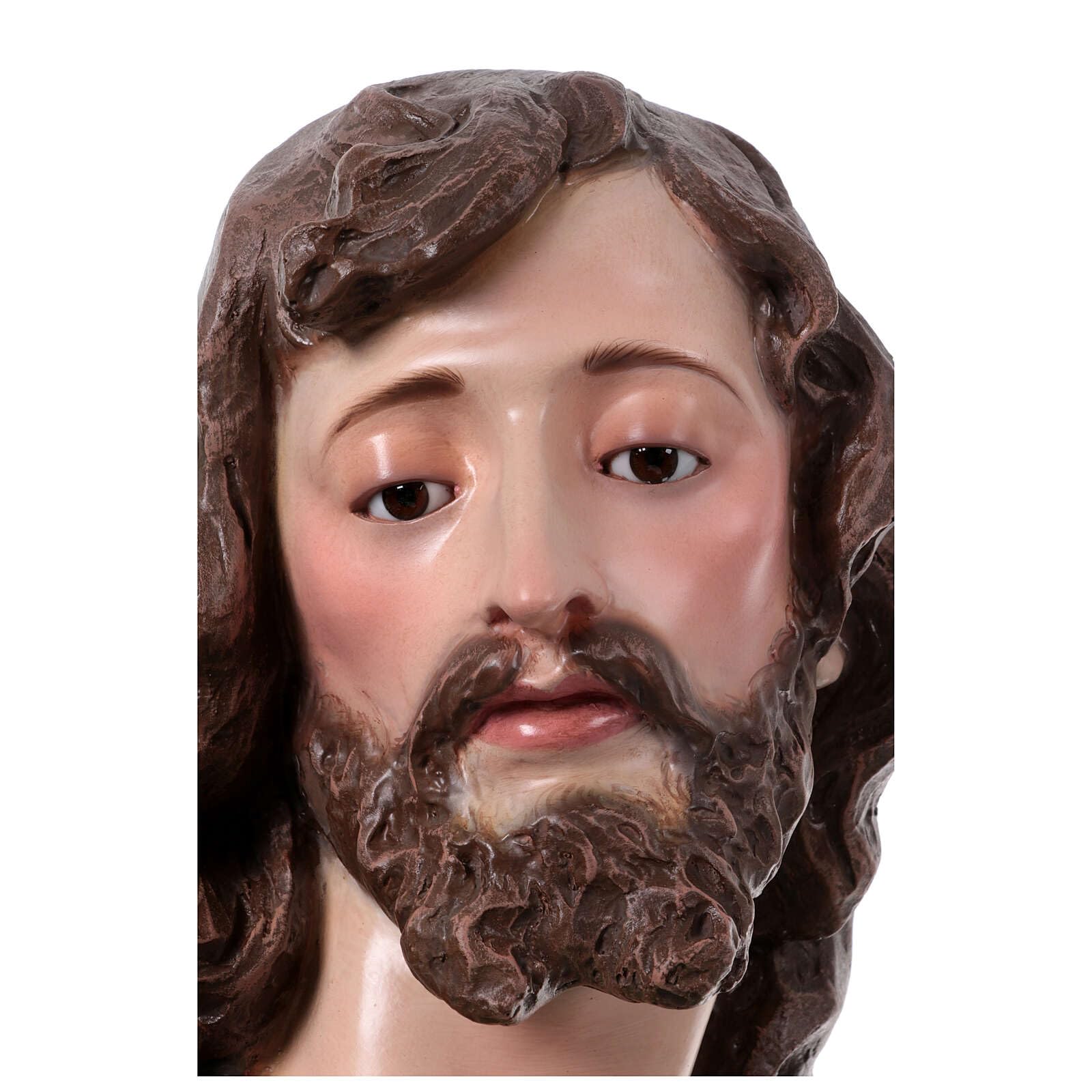 Holyart Fiberglass statue of Saint Joseph with glass eyes OUTDOORS h 165 cm