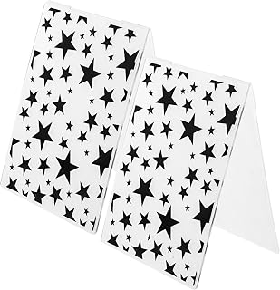 Tofficu 2pcs Reusable Cake Decorating Stencils Star Templates for Mousse Cake Hollow Crafts Painting for Birthdays Weddings Parties Easy to -Safe Plastic
