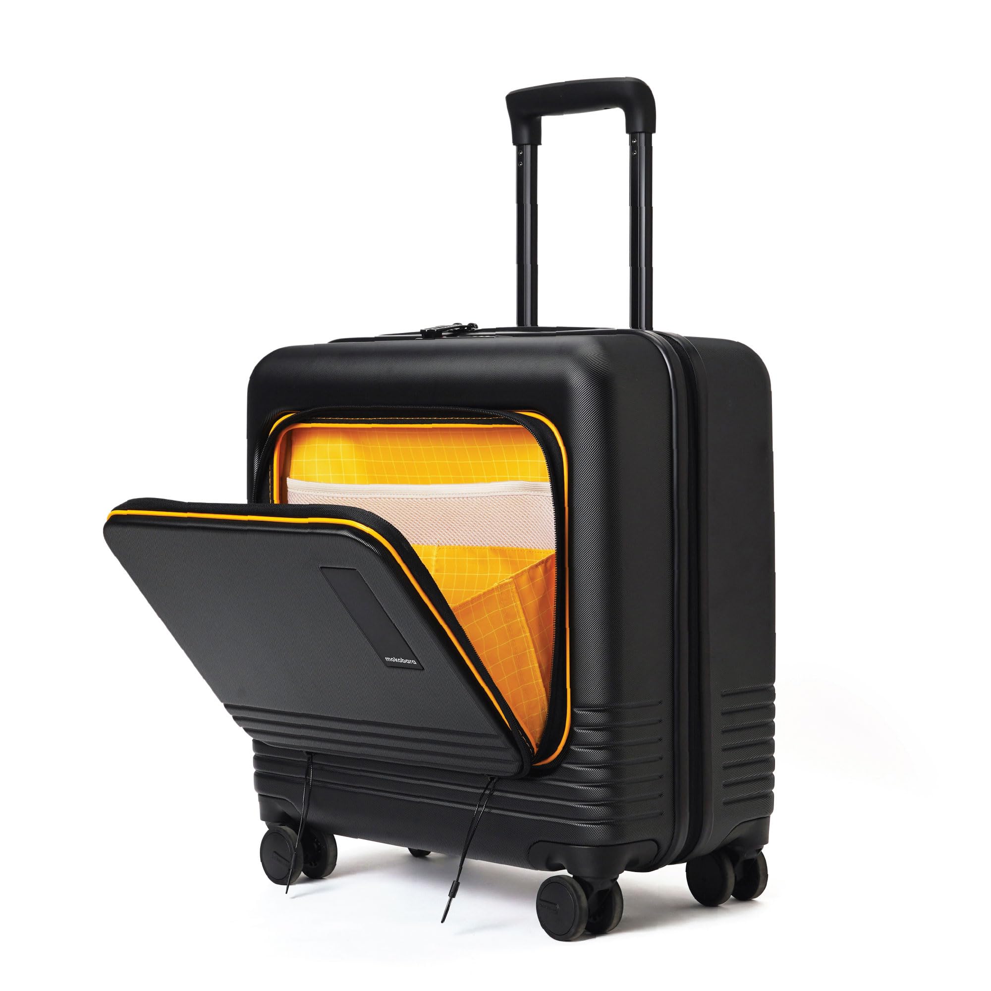 The Cabin Overnighter Polycarbonate Hardsided Luggage | 8 Wheel Trolley Bag Suitcase with Built in TSA Lock for Men and Woman (Black & Yellow)-image-10