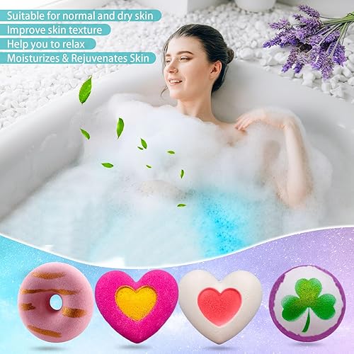 Miniatura 4 de Bombas de baño para niñas – Bombas de baño, regalos de Navidad para mujeres y niños, baño de burbujas, juego de regalo de bomba de baño hecho a