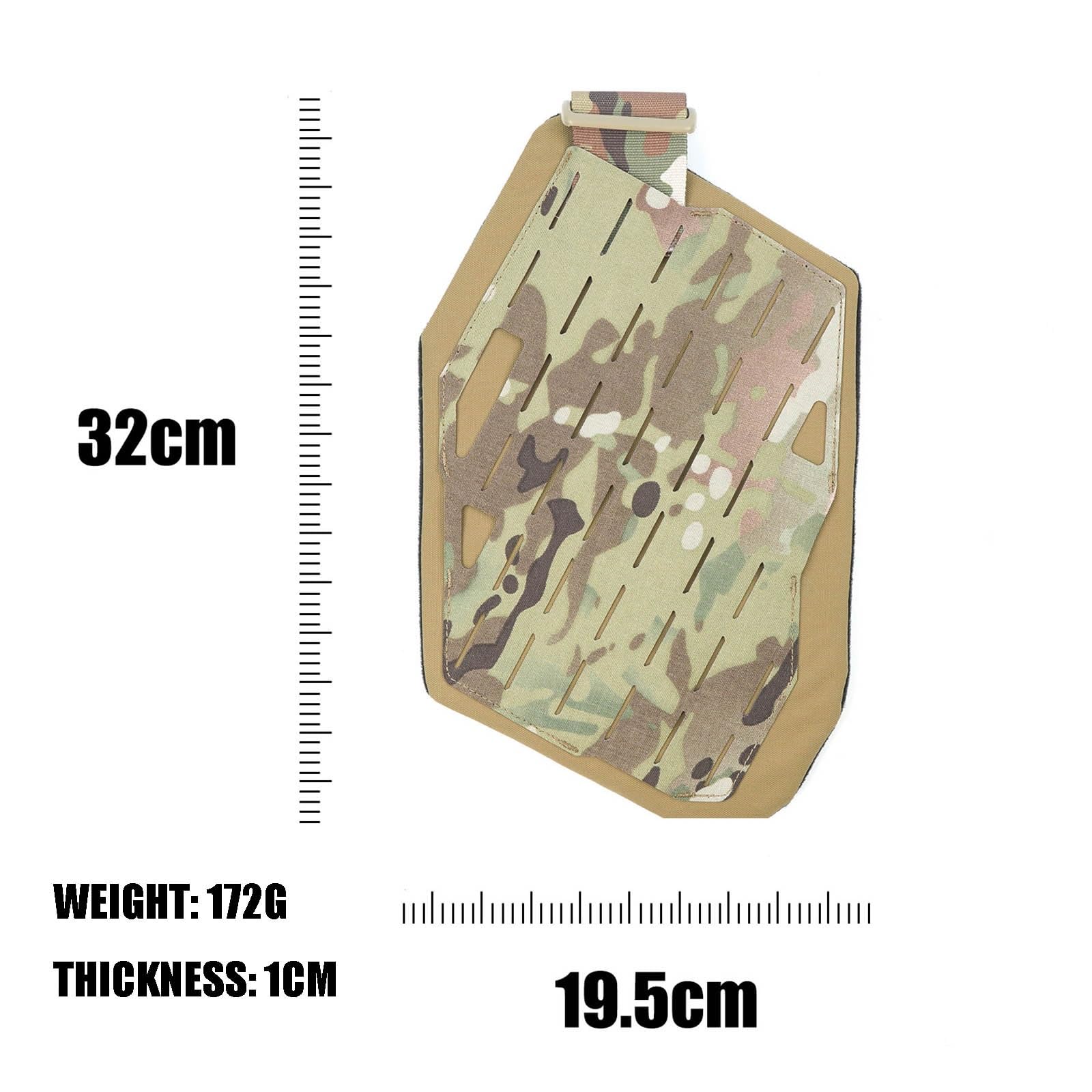 Plataforma Táctica MOLLE para Pierna Izquierda, Cortada con Láser. Panel Ajustable para Pierna Izquierda con Cinturón y Correas Ajustables para El Muslo