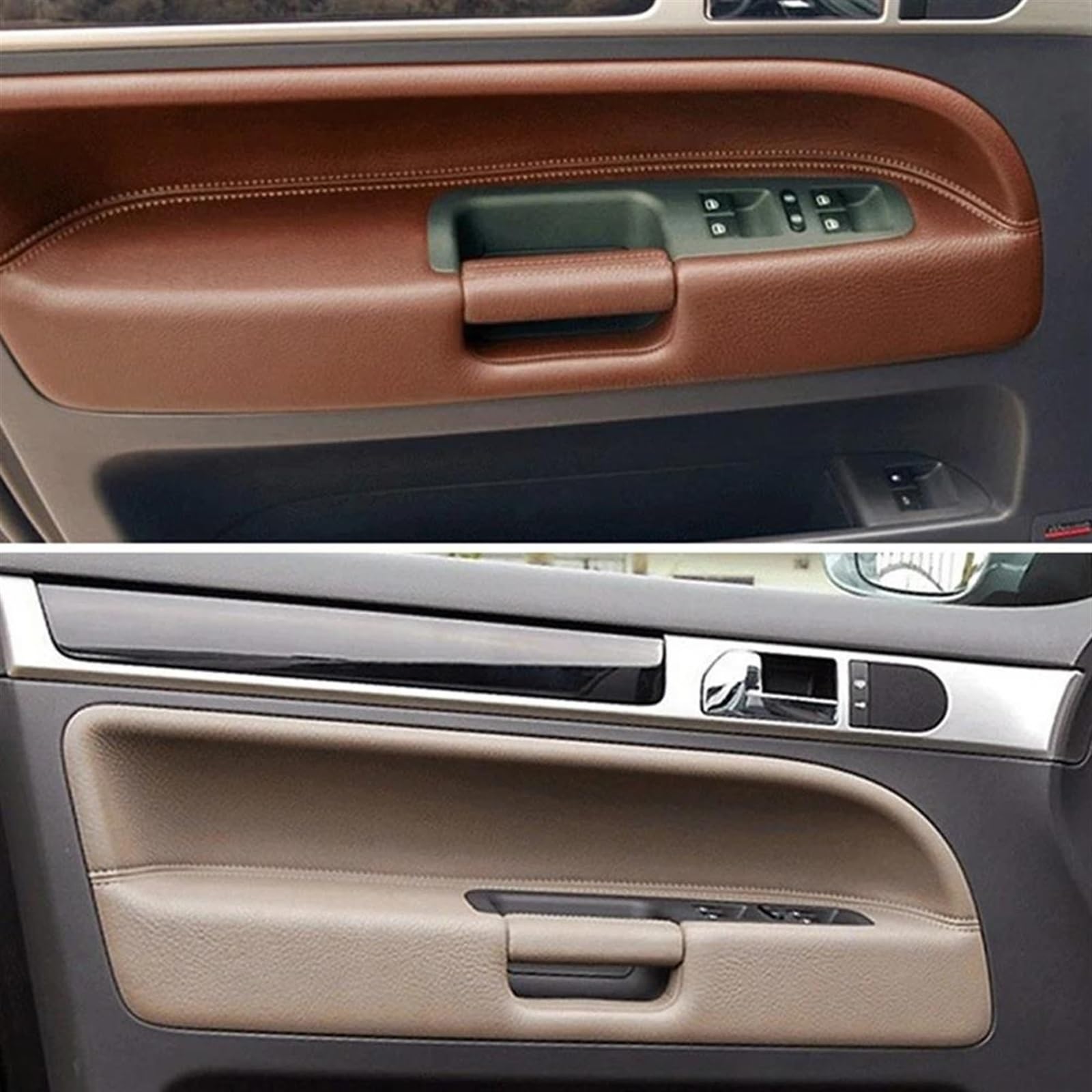 Auto Innen Fahrer Tür Pull Griff Mit Abdeckung Trim Für Touareg Fahrer Seite Türgriffe Ersatz (Color : grau)