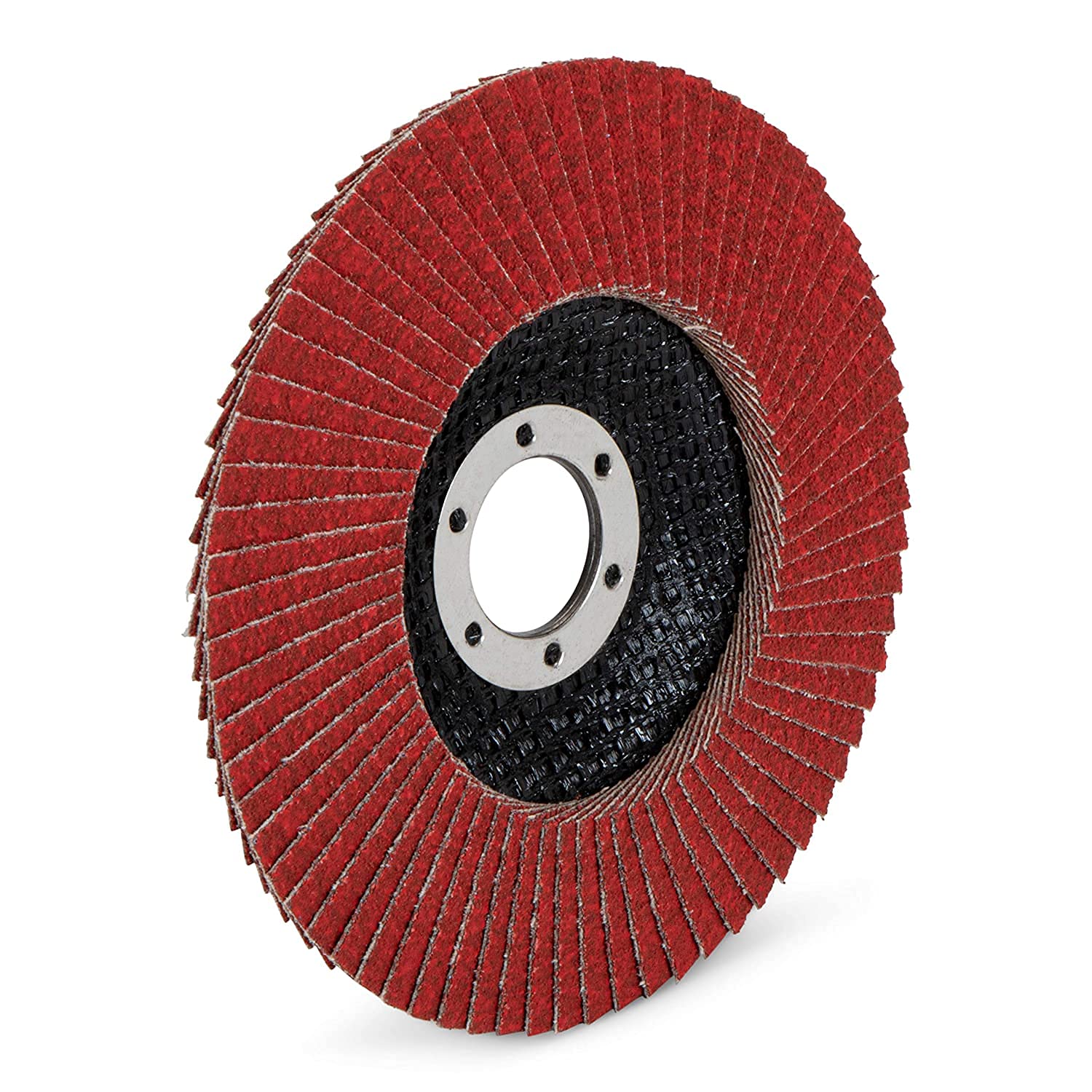 Disque éventail en céramique haute performance FD-Workstuff │ Paquet de 10 │ Diamètre 125 mm │ Grain 60 │ pour métal │ Grain céramique auto-affûtant │ Disques éventail, disques abrasifs,