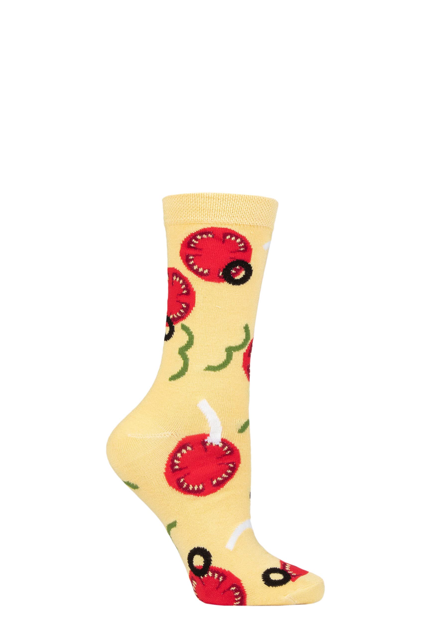 SockShop Lazy Panda Men's and Ladies' Bamboo Fun and Novelty Socks Pack of 1 Pizza 4-8