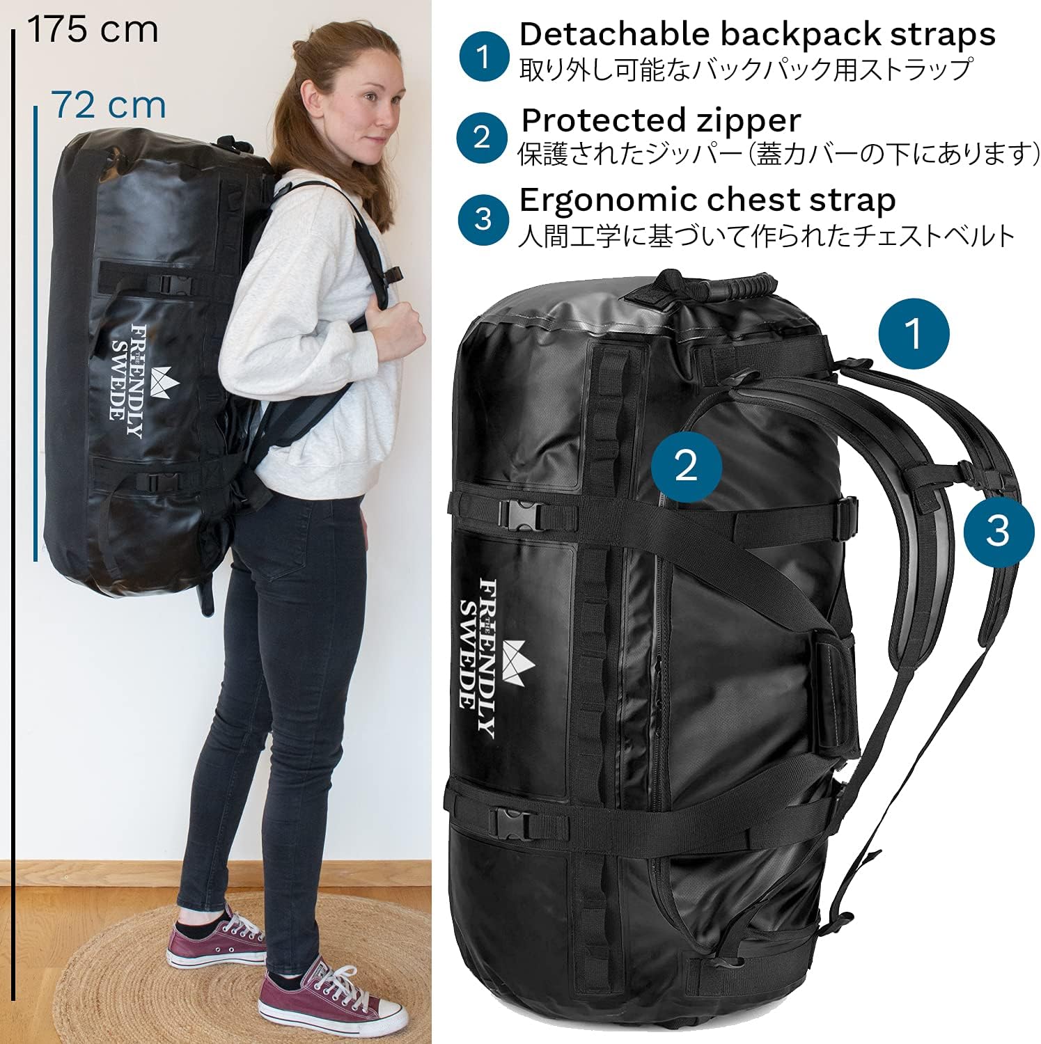 Buy The Friendly Swede Duffel bag with 