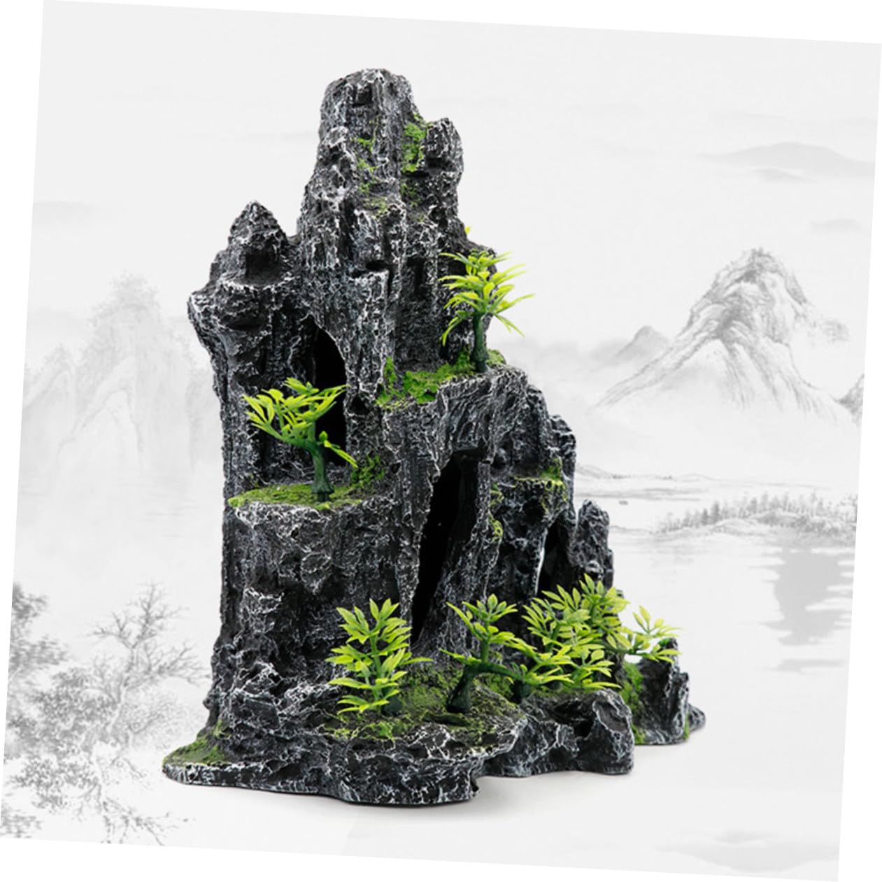 Żywica Peak Craft Akwarium Rockery Ornament Sztuczne Górskie Akcesoria Do Akwarium Dekoracje