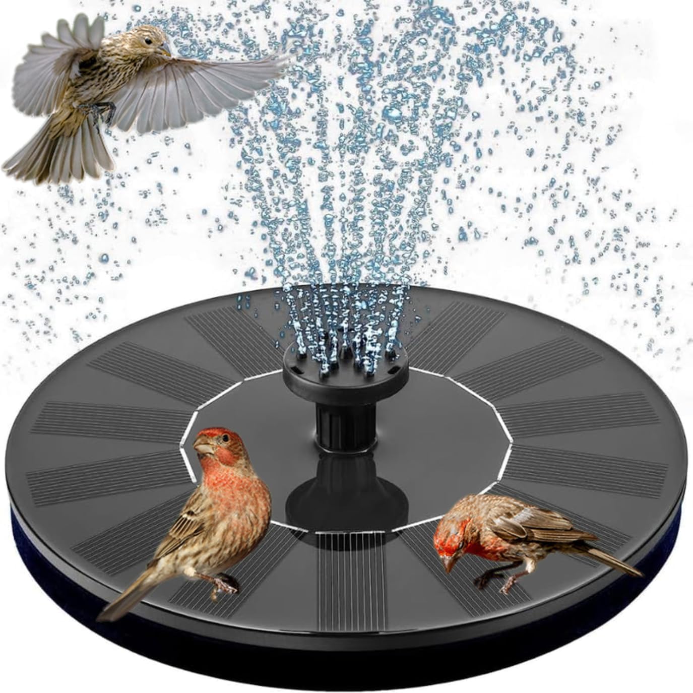 Drumstone 𝐃𝐈𝐖𝐀𝐋𝐈 𝟏𝟓 YEAR 𝐆𝐔𝐀𝐑𝐀𝐍𝐓𝐄 Fountain Solar Power Floating Water Pump for Pool Pond Garden and Patio Plants Round 5V 1.3W (𝐁𝐥𝐚𝐜𝐤)-image-14