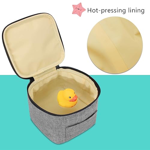 Miniatura 4 de Luxja Bolsa enfriadora de leche materna (contiene cuatro botellas de leche materna de 5 onzas), enfriador de leche materna a prueba de fugas para