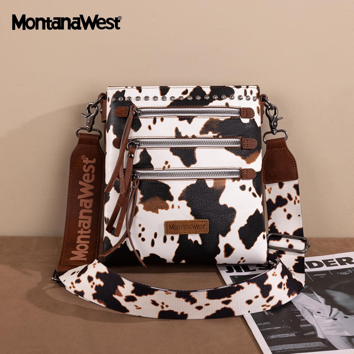 Montana West Crossbody Bags for Women Multi Pocket Cross Body Bag Purses with Guitar Strap - Image 6