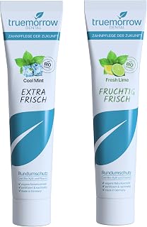 Zahnpasta Bio-Xylit & Fluorid, 2er Set Mint/Lime