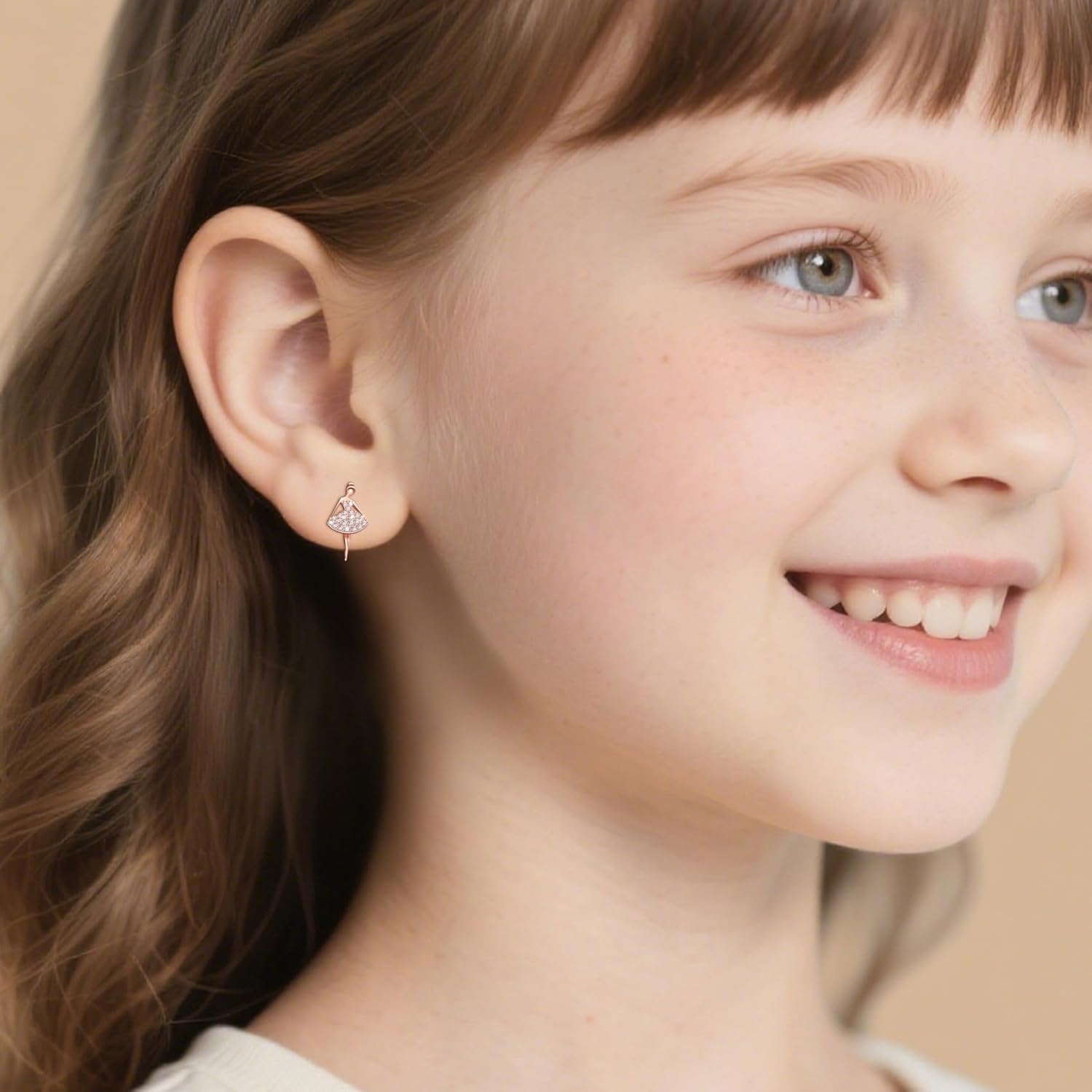 Ballerina Ballet Gifts,Sterling Silver Stud Earrings for Teens Women,Sparkle Cubic Zirconia Post Earrings,Hypoallergenic Lightweight Ballet Dance Earring,Dancer Recital Gift for Daughter Granddaughter - Image 3