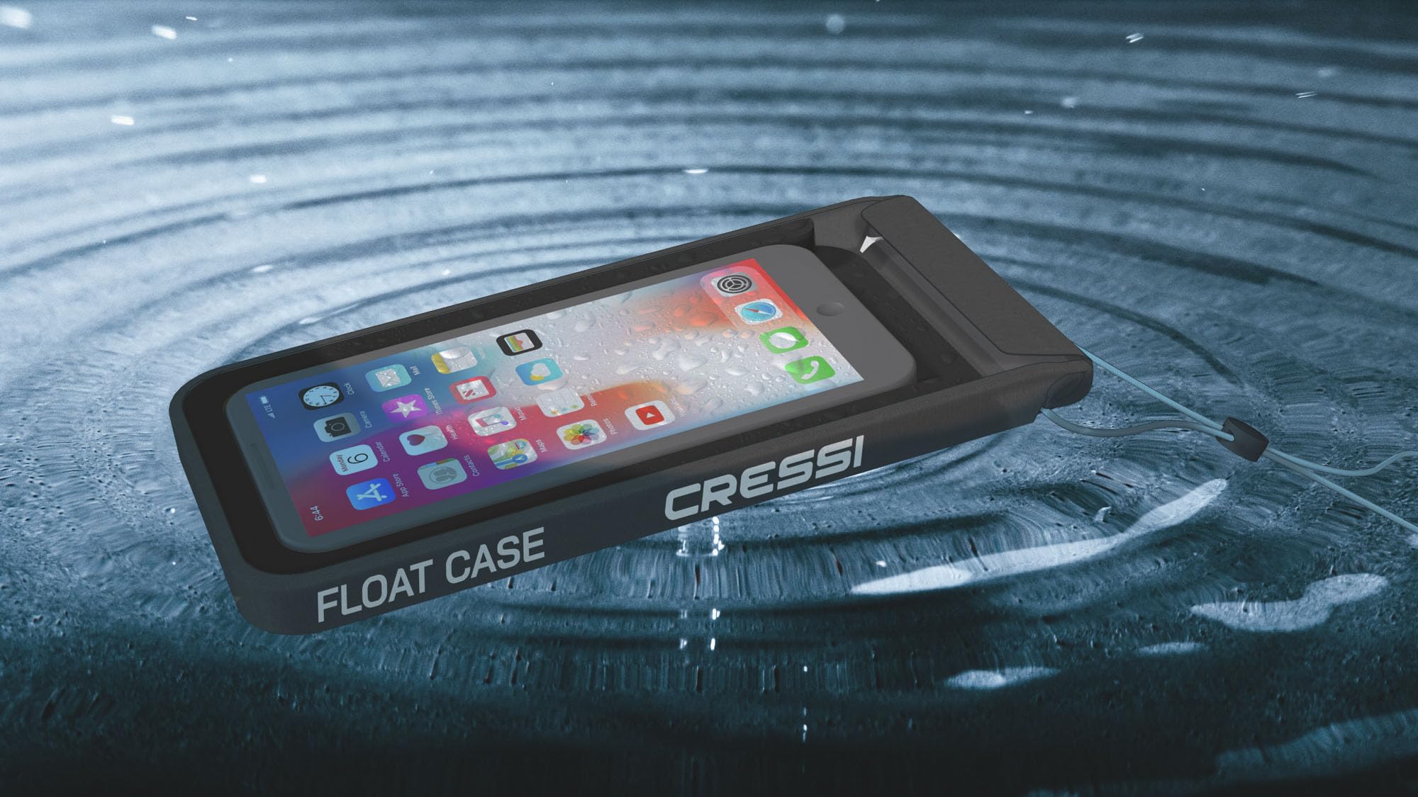 Cressi Float Case Floating Dry Phone Case Black 7'' - Waterproof Protective and Floating Smartphone Case, Black, 7'', Unisex - Image 2