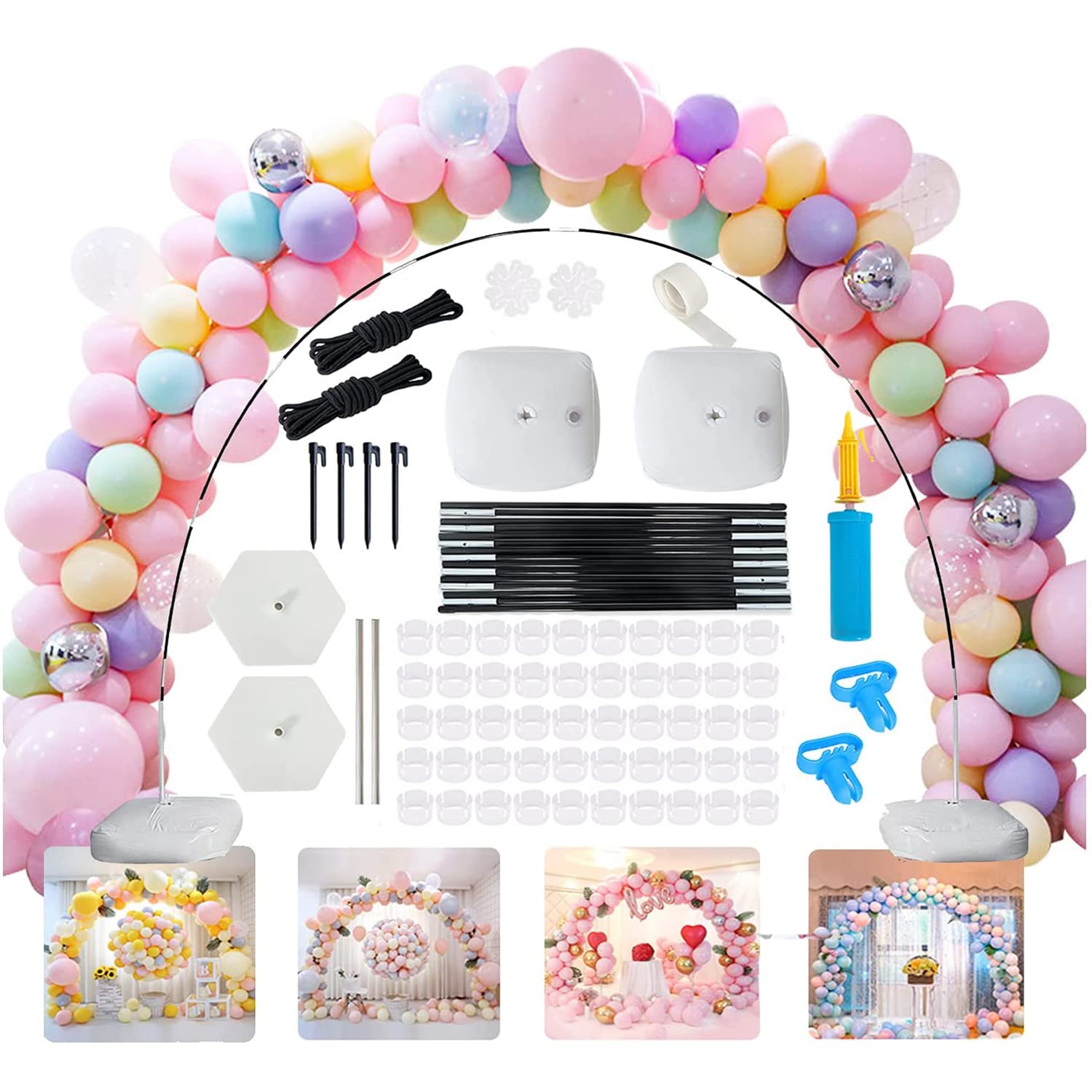 Buy Balloon Arch Kit 9FT Tall 10Ft Wide Adjustable Balloon Arch Stand
