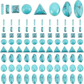 PH PandaHall 50pcs Cabochons Ovales En Verre Carreaux De Dôme