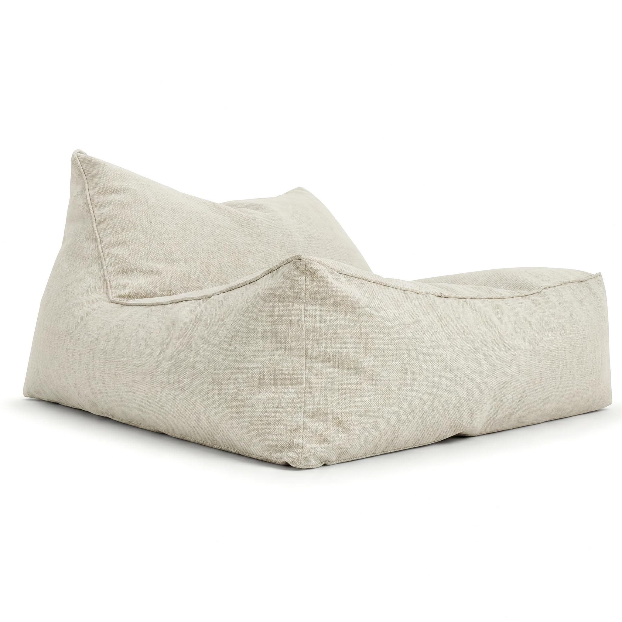 Aiire Pouf Exterieur Géant Moderne - Fauteuil Pouffe Salon XXL avec Remplissage pour Décoration Chambre et Jardin - Bean Bag Chair Adulte ou Ado - Coussin de Sol Beige