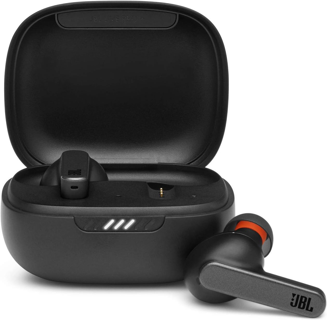 JBL Live Pro+ TWS True Wireless Noise Cancelling Earbuds, Powerful JBL Signature Sound, ANC + Smart Ambient, 28H Battery, Wireless Charging, 3-Mics Technology, Dual Connect, Water Resistant - Black