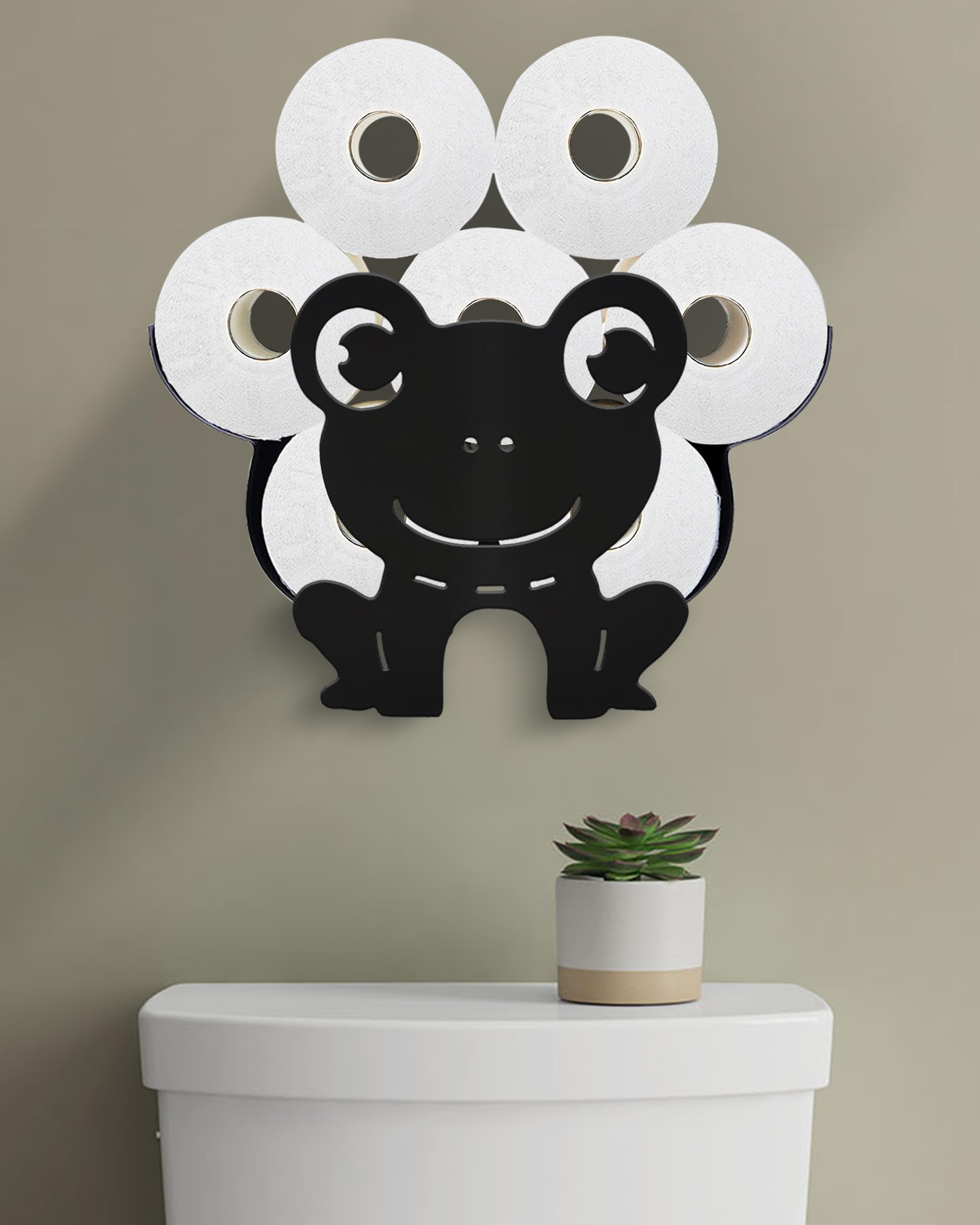 Wigag Frog Toilet Paper Holder, Wall Mounted Toilet Paper Storage