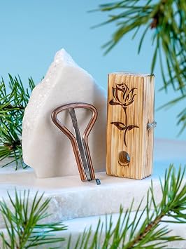 The Rose - Beginners Handmade Musical Instrument, Original Russian Maultrommel Jaw Harp with Carrying Case