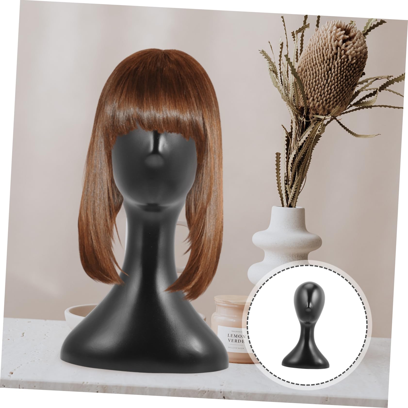 SOESFOUFU Hair Styling Stand Headdress Displaying Tool Hat Display Rack Fake Hair Display Mannequin Head