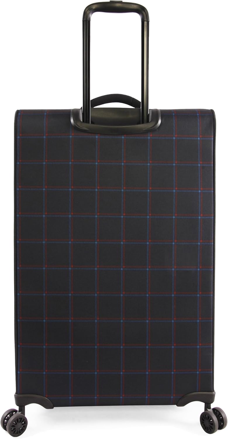 review Original Penguin Norton 3pc Expandable Suitcase Set with Spinner Wheels, Navy Plaid, One Size