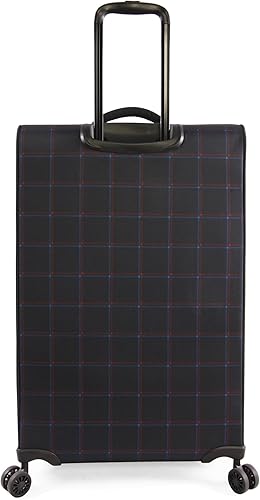 Vista 3 de Penguin Norton - Juego de 3 maletas extensibles con ruedas giratorias, Azul marino a cuadros), OP-EV-T400-3