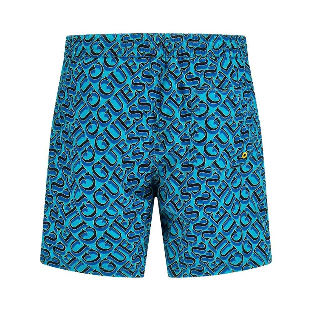 Guess Męskie kąpielówki plażowe szorty F3GT05 TEL62 P73T niebieskie