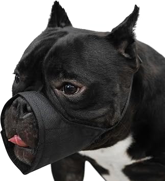 Mayerzon Short Snout Dog Muzzle for Small Medium Large Dog, Soft Muzzle for Chihuahua Shih Tzu American Bulldog for Grooming, Sturdy Oxford Mouth Guard Anti Biting Chewing
