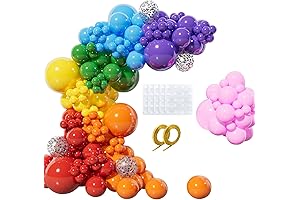 Rainbow Garland Balloon Arch - Celebrate with Vibrant and Enchanting Creations!