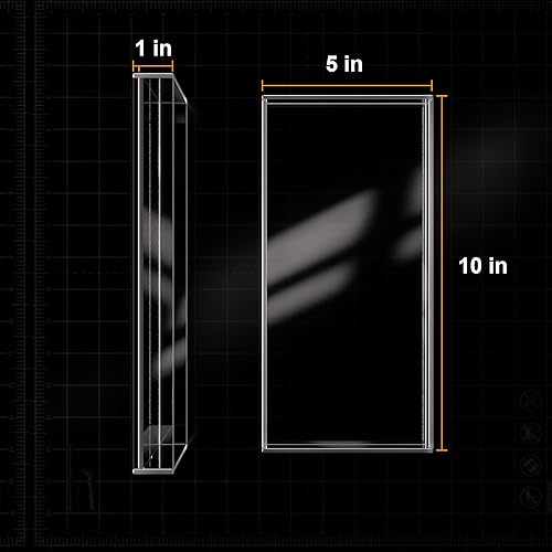 Miniatura 7 de Bandeja de servir de 10 x 5 x 1 pulgadas con asas, bandejas de acrílico transparente para servir aperitivos, alimentos, desayuno en la cocina, mesa