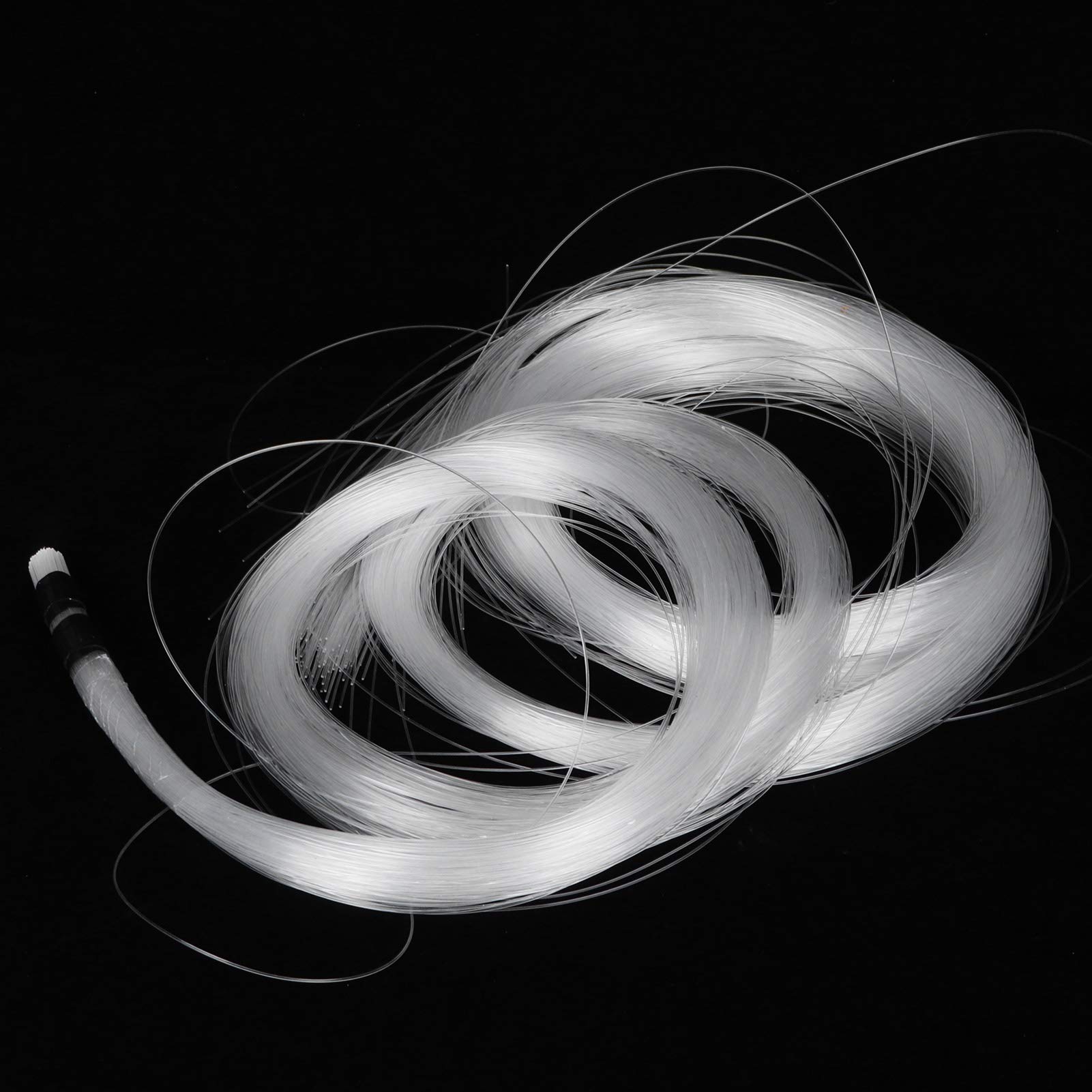 200 pezzi di cavo in fibra ottica, fili di fibra ottica in plastica PMMA luminosi da 0,75 mm per tende luminose fai-da-te, decorazioni per feste, illuminazione a soffitto e a