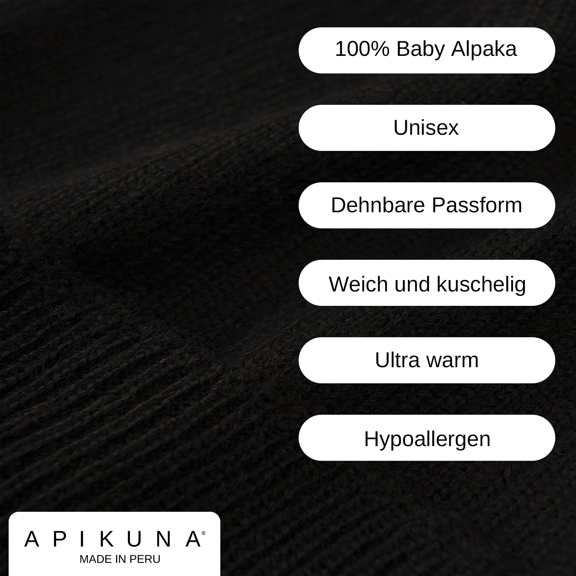 Alpaka czapka ze 100% najdelikatniejszej wełny alpaki dla niemowląt (czarna) – dzianinowa czapka dla kobiet i mężczyzn – ciepła czapka z dzianiny unisex na jesień i zimę – miękkie i ciepłe