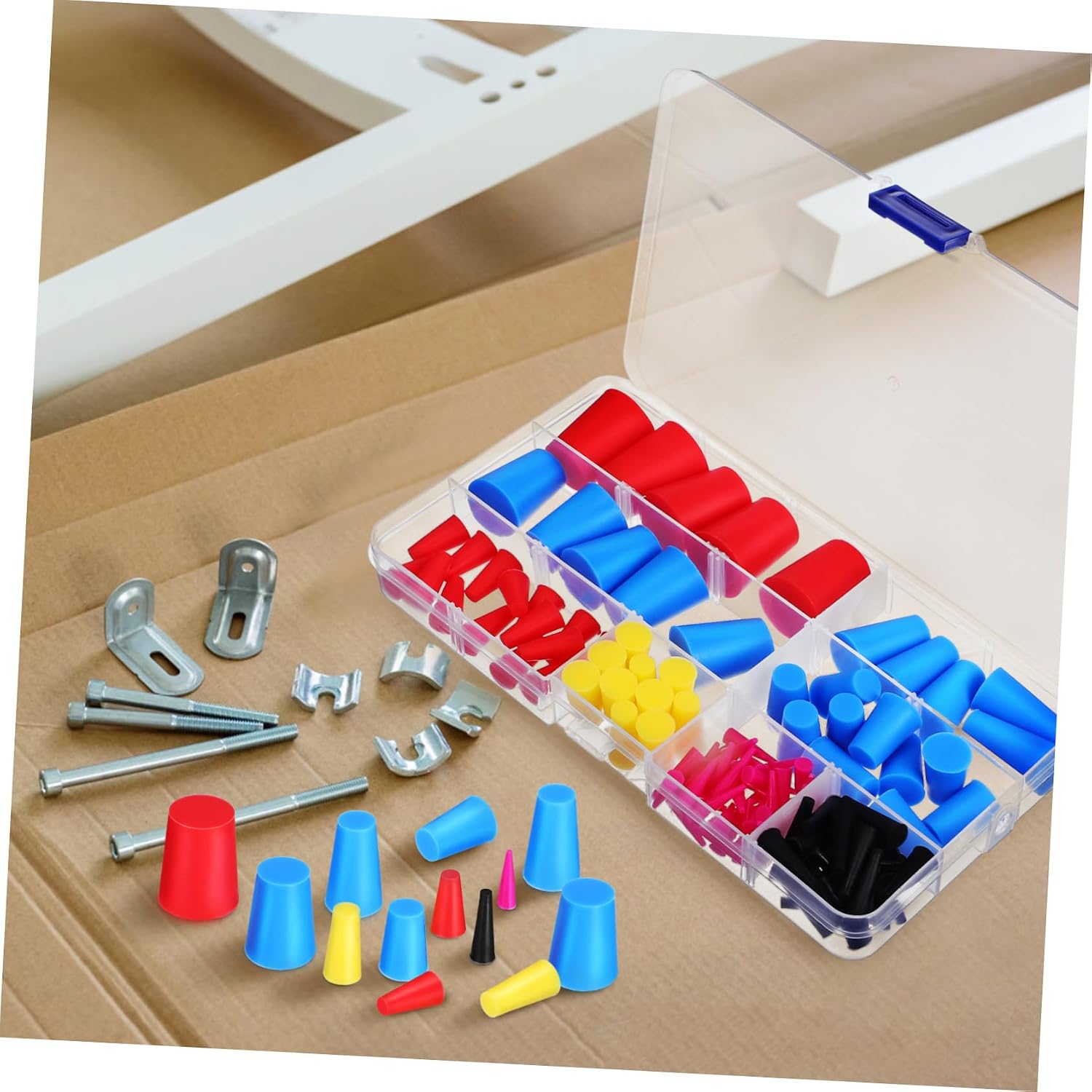 ABOOFAN 110Pcs Silicone Tapered Plugs Premium Bottle Caps for Test Tubes Flasks Heat Resistant Effortless Installation for Industrial Use and Projects