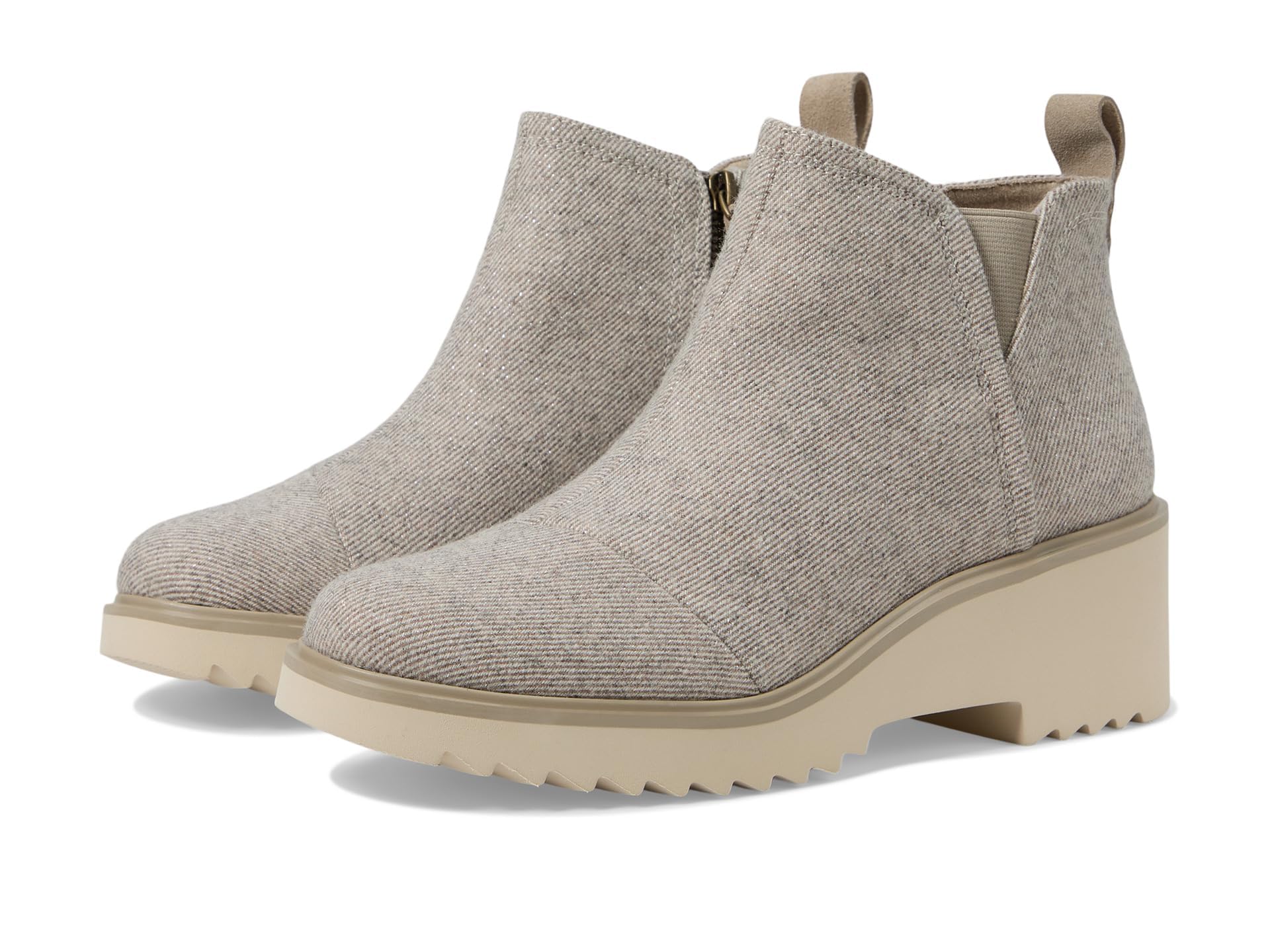 TOMS Eco-Friendly Suede Wedge Booties | Sustainable & Durable Comfort with OrthoLite Insoles