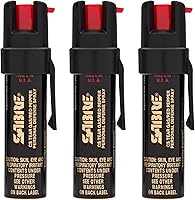 Vista 1 de SABRE Spray de pimienta avanzado, fórmula 3 en 1 que contiene gas pimienta de máxima resistencia, gas lacrimógeno militar CS y tinte de marcado UV