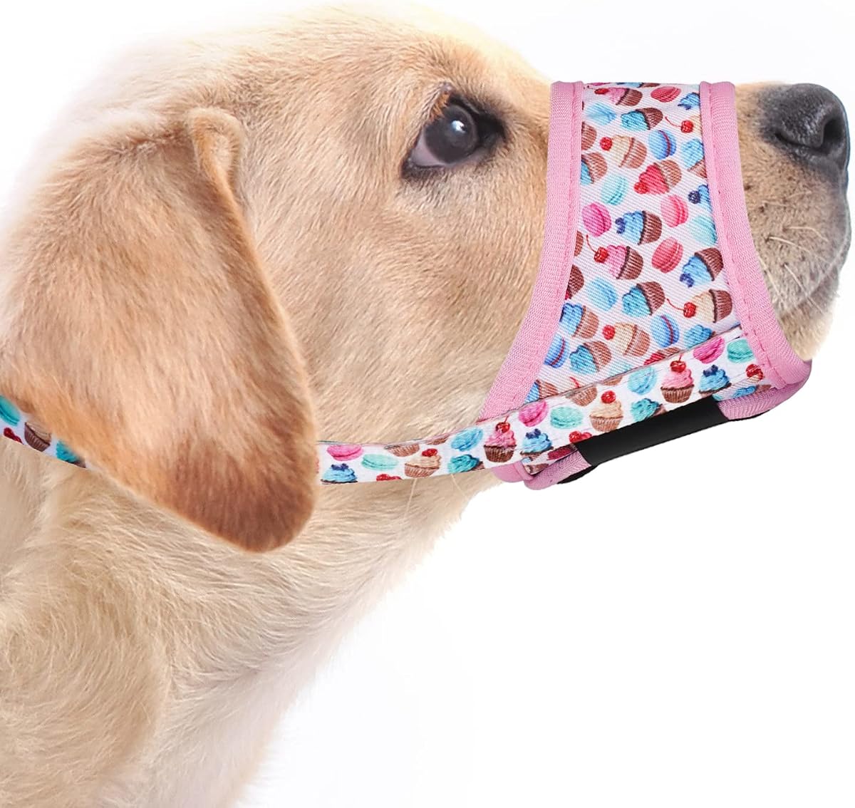 Soft Dog Muzzle for Small Dogs to Anti Biting Chewing | For Poodle Maltese, Grooming, Nail Triming, Walking, Adjustable Hook & Loop Allow Panting Drinking XS Snout Cir(3½-4½")