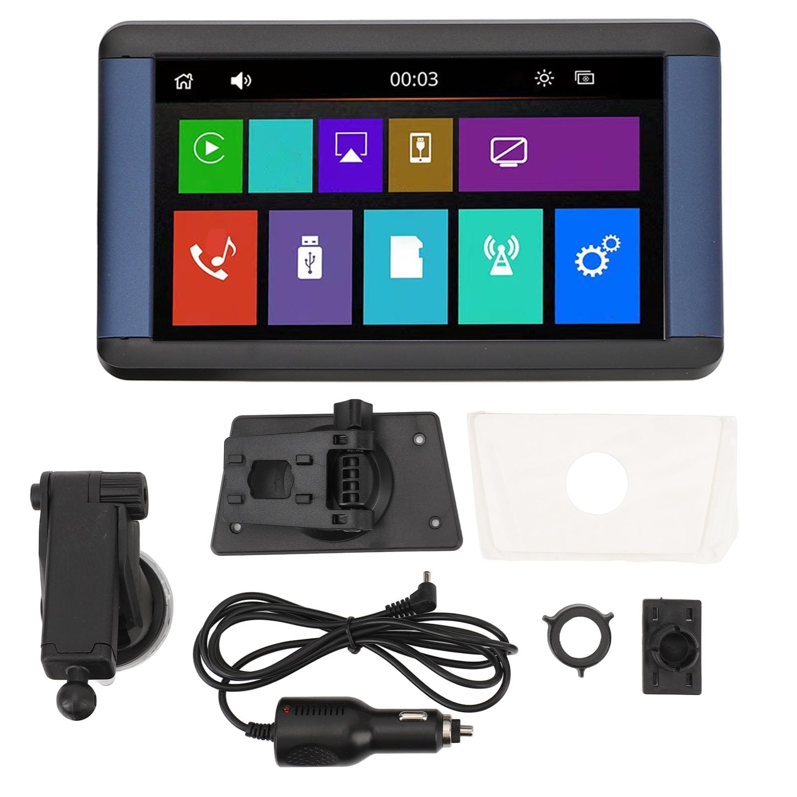 Akozon ÉCRAN Tactile Portable CARPLAY STÉRÉO WiFi Rapide Aide DE Sauvegarde AUTORADIO HD (avec Un Appareil Photo)