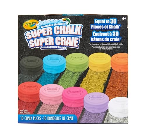 Crayola Washable Sidewalk Chalk for Kids, Long Lasting Super Chalk