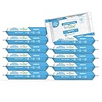 Simpleaf Flushable Wet Wipes Unscented | Plastic Free, Paraben & Alcohol Free | Hypoallergenic & Safe for Sensitive Skin | Soothing Aloe Formula | Adult Toilet Wipes (12 x 50 Counts Pack) 600 Counts