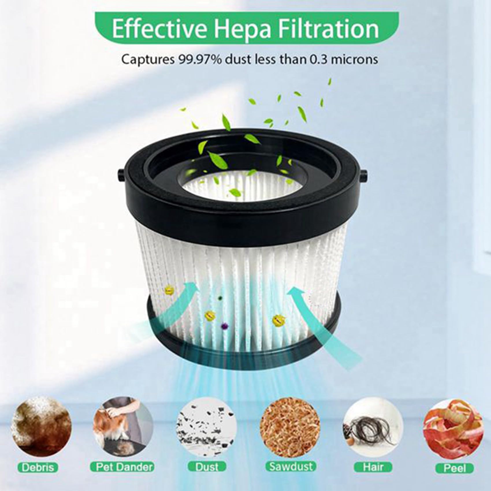 DCV5011H zestaw 16 filtrów HEPA do bezprzewodowego odkurzacza ręcznego DCV501HB, z 32 filtrami piankowymi i 4 szczotkami