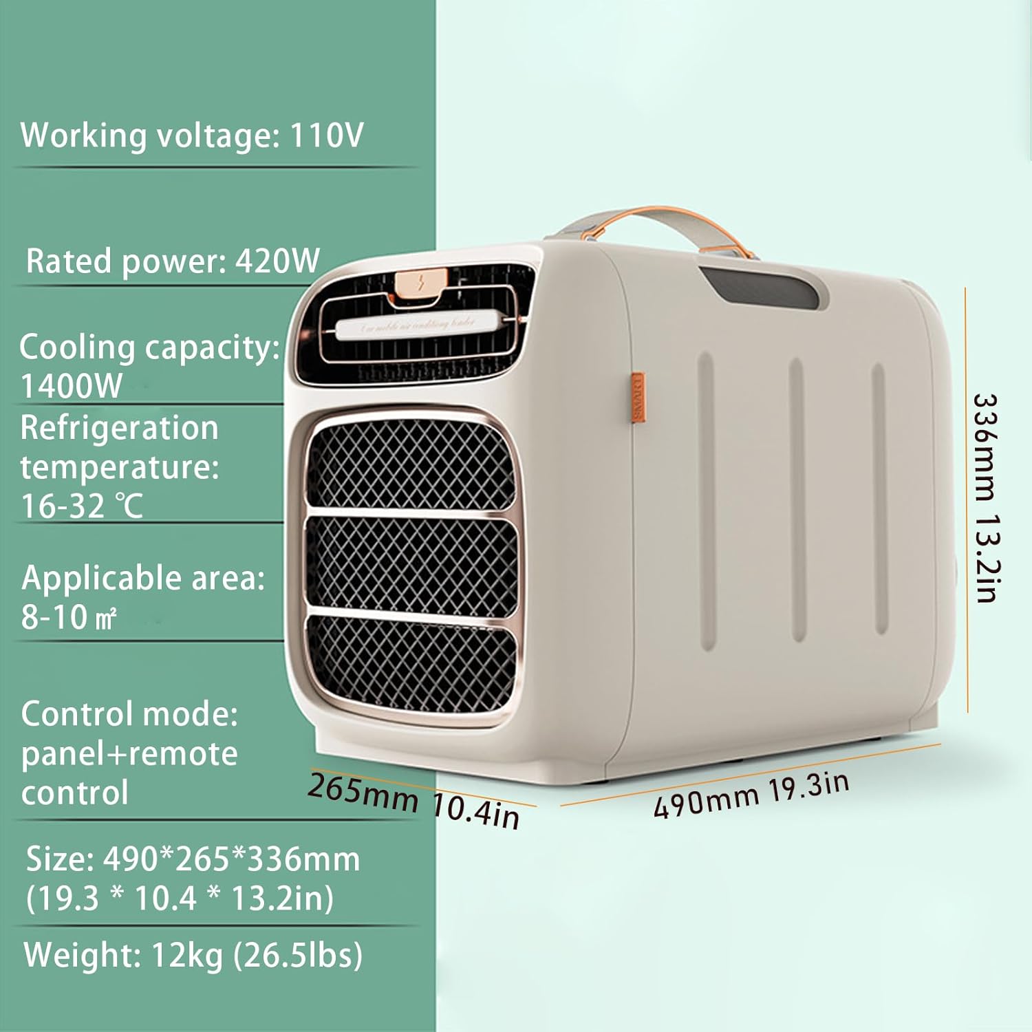 Portable Air Conditioner for Outdoor Camping Travel - RV, Caravan, Motorhome, Tent & Truck, Cooling Heating Dehumidifying Only cooling
