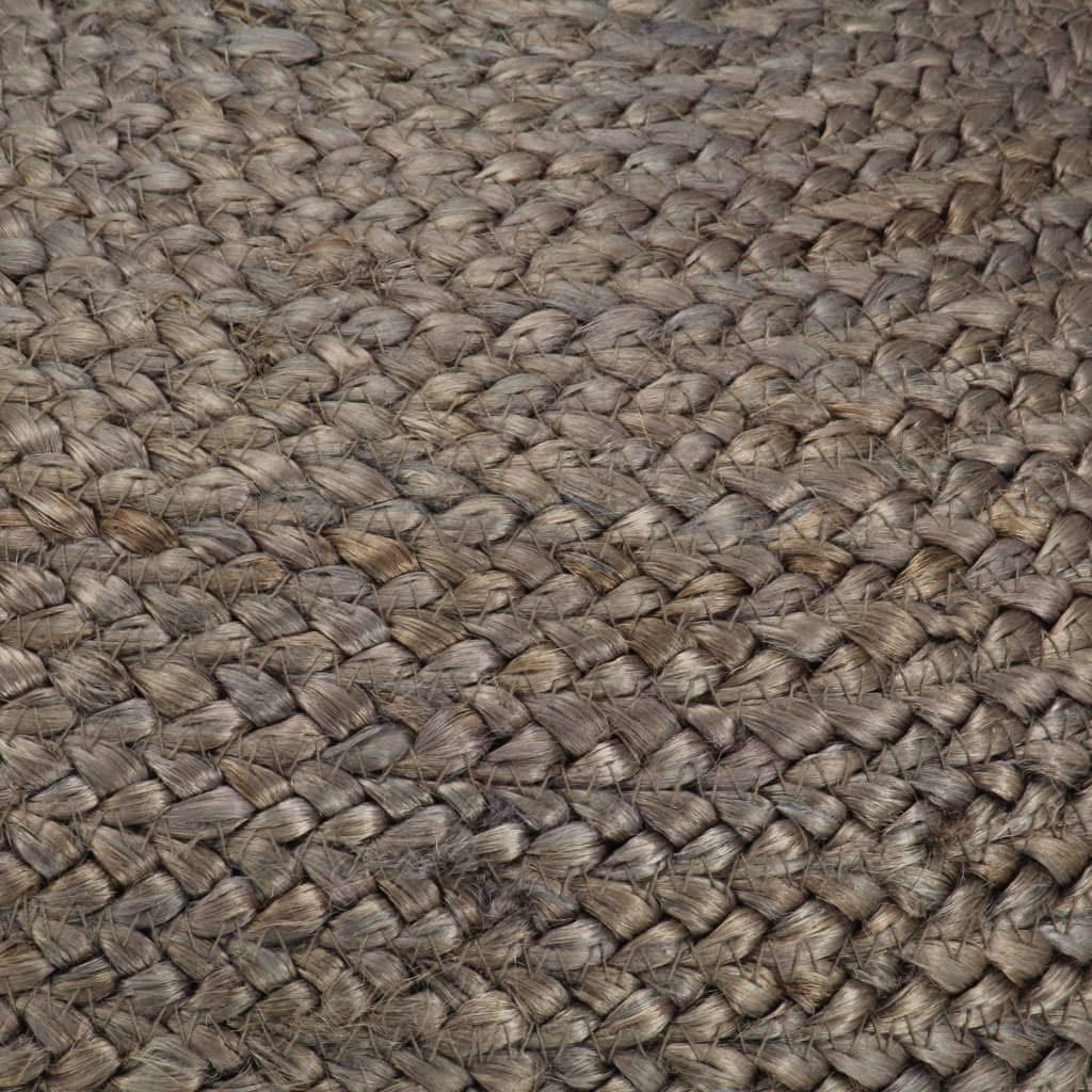 Ręcznie wykonana pufa do siedzenia, jasnoszara z juty, 45 x 30 cm, pufa, podnóżek z perłami EPS, jako podnóżek do salonu, sofy, fotela i korytarza