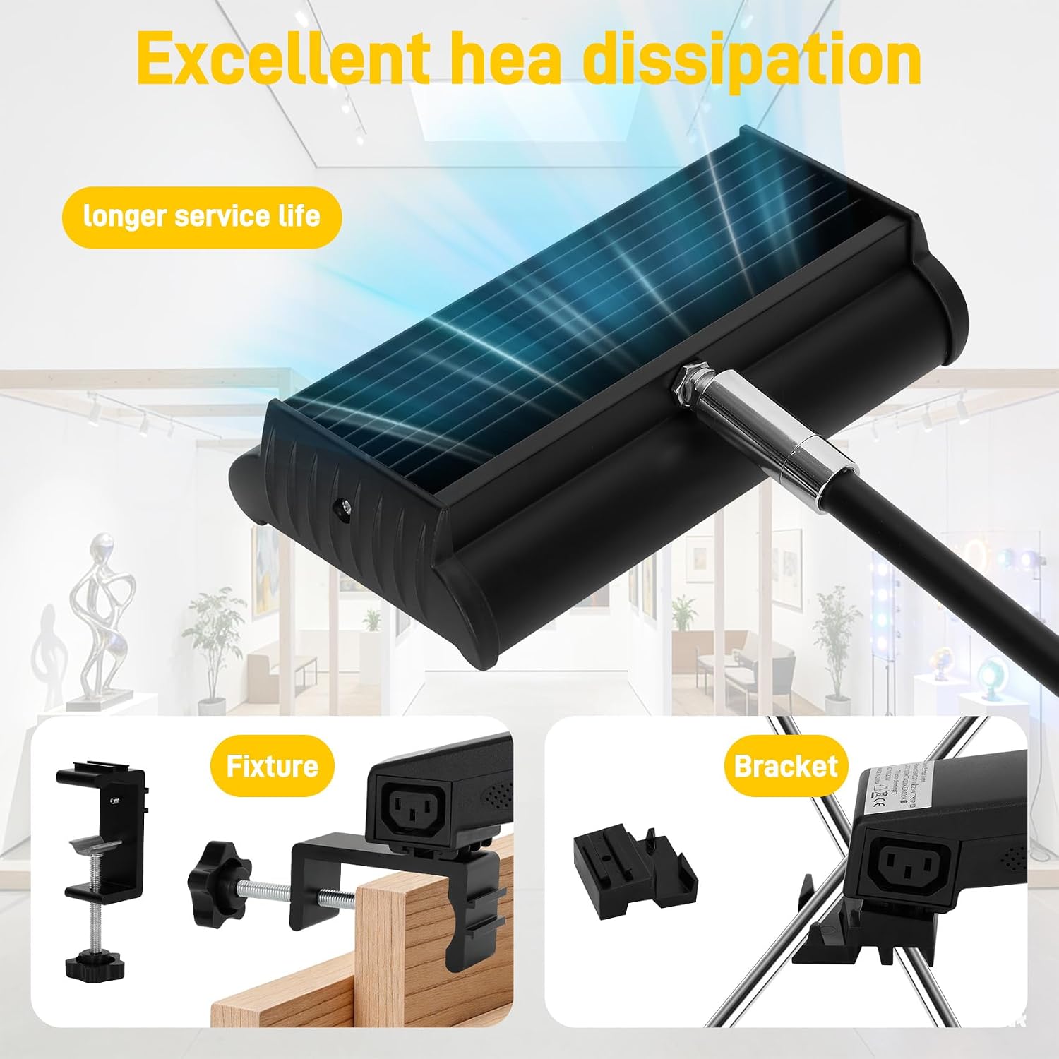 LED Trade Show Lights, Daisy-Chainable for Exhibit Booths | Energy-Saving 2 Mounts for Booth Suitable for exhibitions and trade shows Arm Lights, Daisy-Chainable 20
