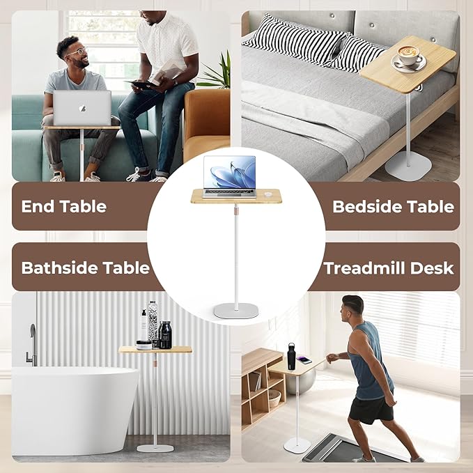 Soporte para Laptop de Pie, Ajustable en Altura 45-119 cm, Blanco miniatura 4