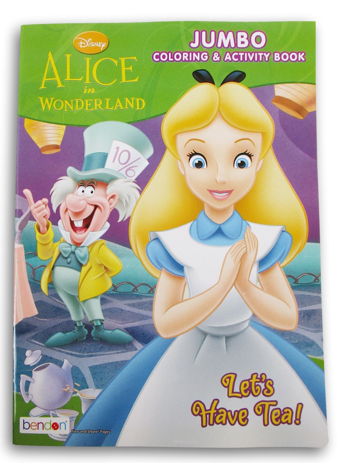 Alice in Wonderland Coloring + Activity Book Favor or Gift for Children - ''Let's Have Tea!'' - 80 Pages