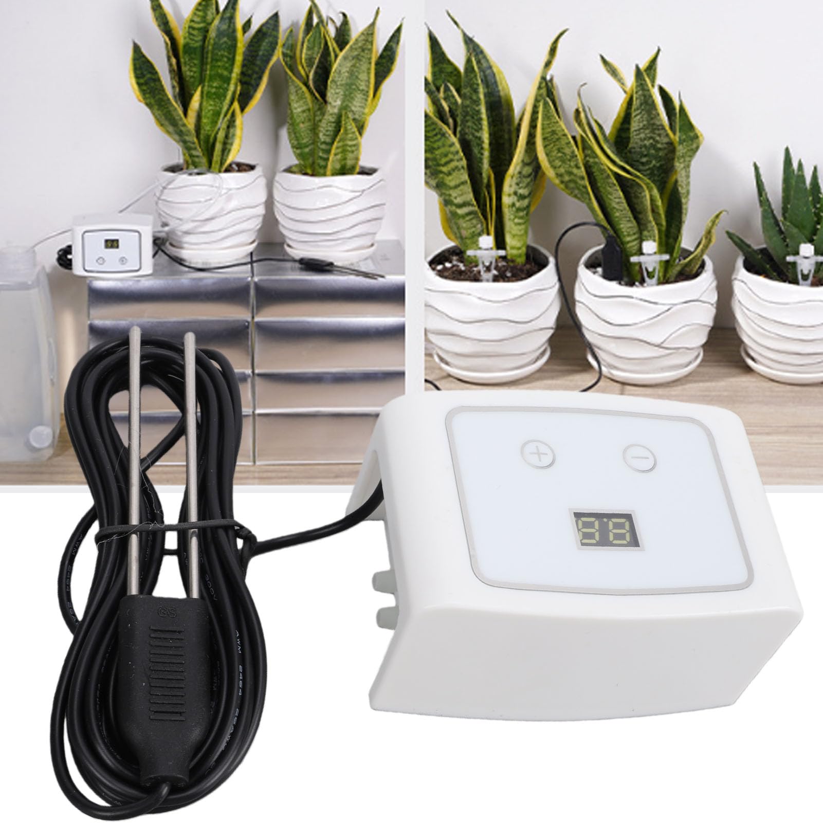Tnfeeon Tropfbewässerungs-Sets für Pflanzen, 850 Ml Pro Minute, Automatische Pflanzenbewässerung, Einstellbare Wassermenge, Timer, Wiederaufladbare Urlaubs-Selbstbewässerungspumpe, Spart Wasser,